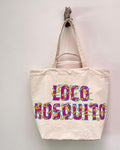 LOCO MOSQUITO HANDPAINTED BAG - WHITE/MULTI