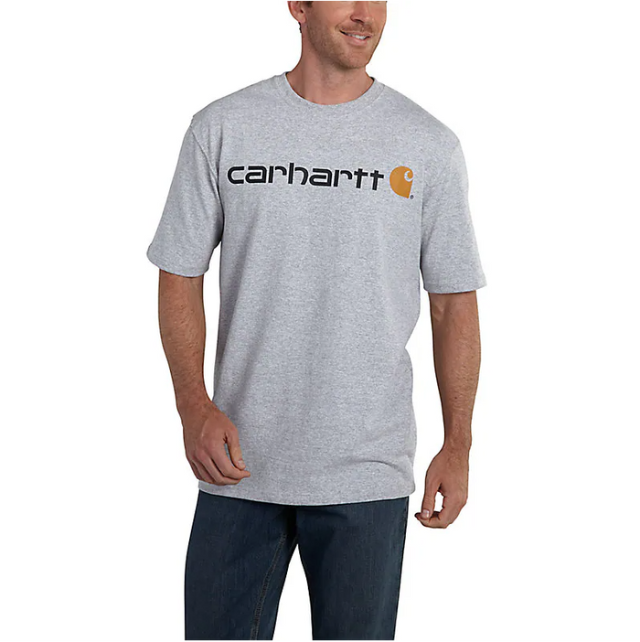 LOOSE FIT HEAVYWEIGHT LOGO GRAPHIC TEE S/S - HEATHER GRAY