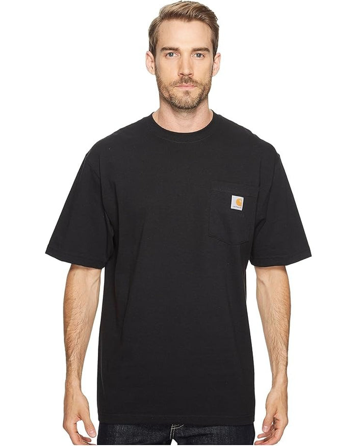 LOOSE FIT HEAVYWEIGHT POCKET TEE S/S - BLACK