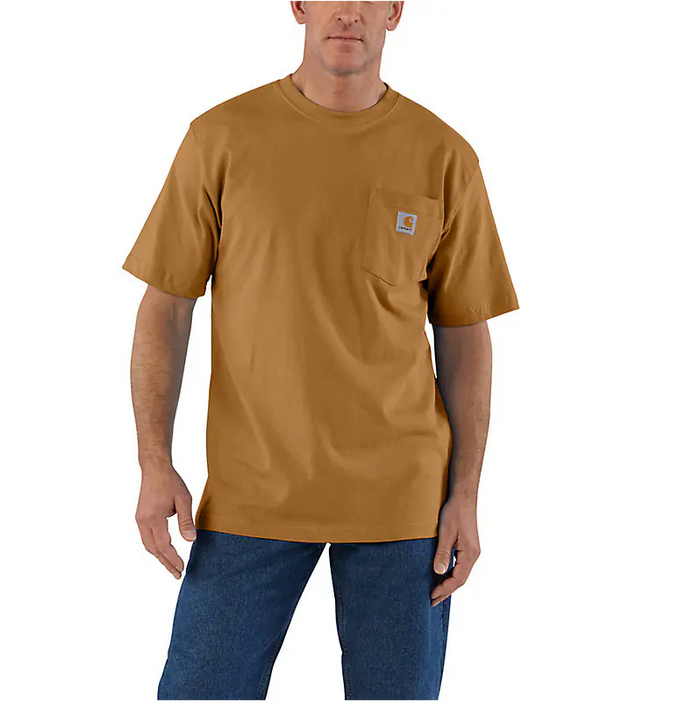 LOOSE FIT HEAVYWEIGHT SHORT-SLEEVE POCKET TEE - CARHARTT BROWN