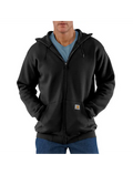 LOOSE FIT MIDWEIGHT FULL-ZIP SWEATSHIRT - BLACK
