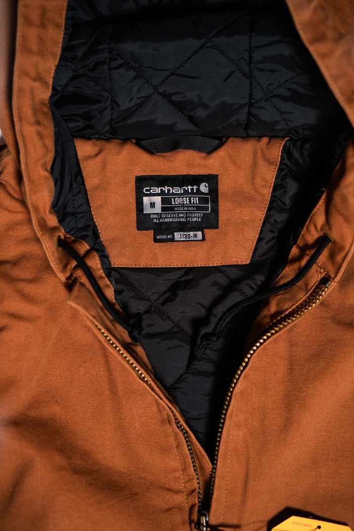 LOOSE FIT WASHED DUCK INSULATED ACTIVE JACKET - CARHARTT BROWN