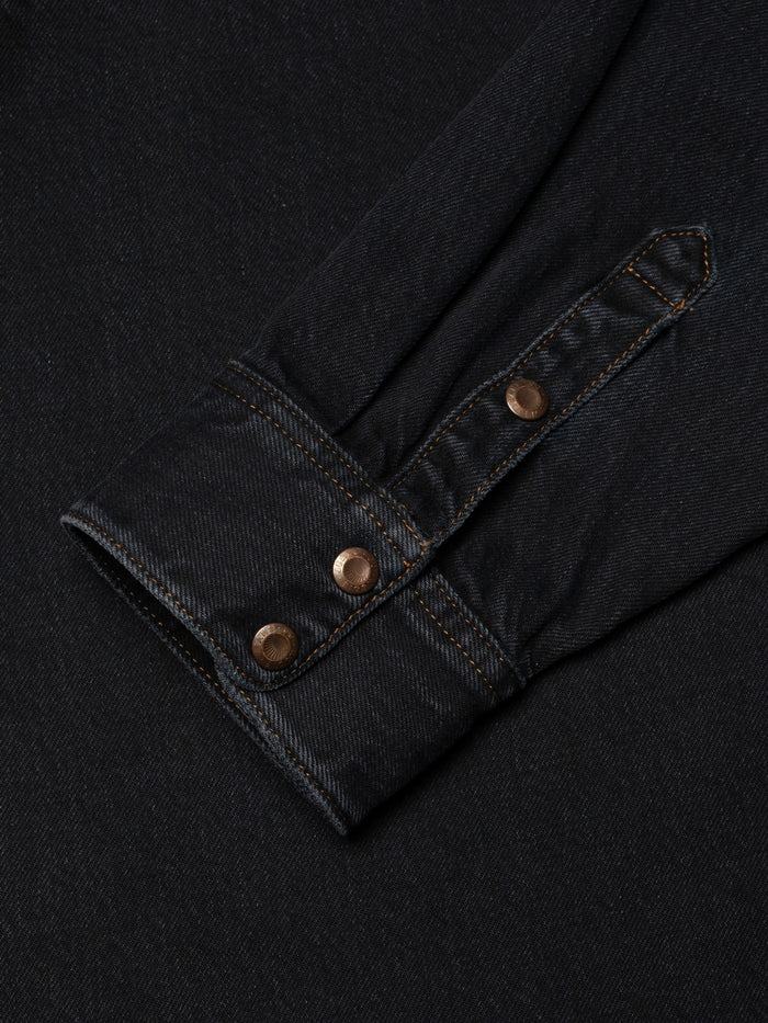 Lotta Western Cut Denim Shirt - Black