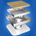 Lowline Megaflex Square 100mm Brushed Nickel - The Blue Space
