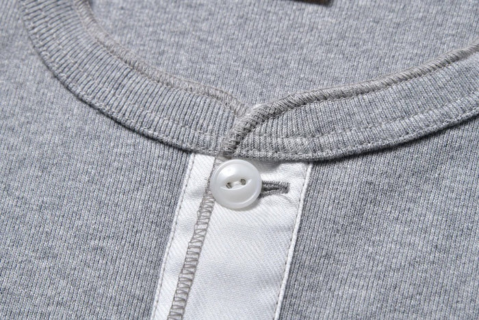 MC23022 UNION HENLEY UNDERSHIRT S/S - MEDIUM GRAY