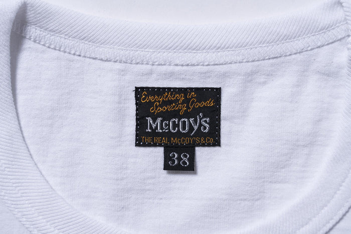 MC24003 THE REAL McCOY'S LOGO TEE L/S - WHITE