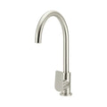 Meir Paddle Round Gooseneck Kitchen Sink Mixer Tap Brushed Nickel - The Blue Space