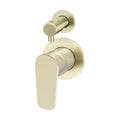 Meir Paddle Round Wall Mixer with Diverter Tiger Bronze - The Blue Space