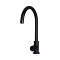 Meir Pinless Round Kitchen Sink Mixer Tap Matte Black - The Blue Space
