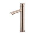 Meir Pinless Round Tall Basin Mixer - Champagne - The Blue Space