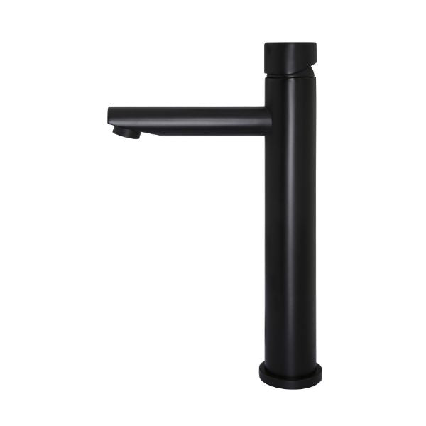 Meir Pinless Round Tall Basin Mixer - Matte Black