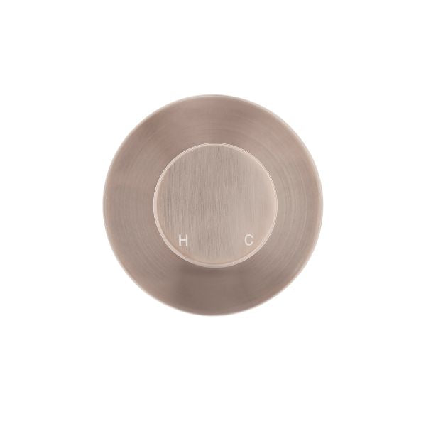 Meir Pinless Round Wall Mixer Champagne - The Blue Space