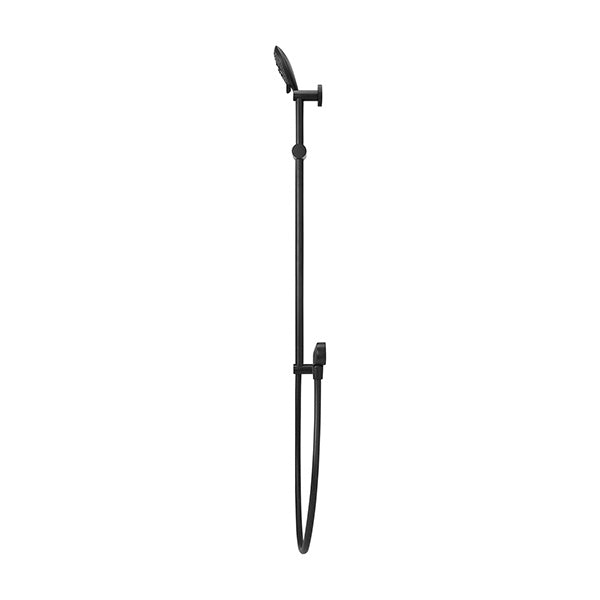 Meir Round 3 Function Rail Shower Matte Black, side view - The Blue Space