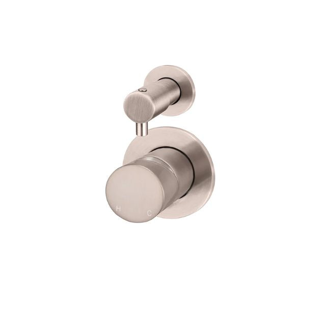 Angle Meir Round Diverter Mixer Pinless Handle Champagne Trim Kit MW07TSPN-FIN-CH - The Blue Space