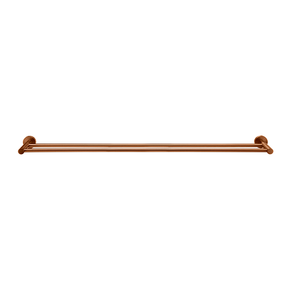 Meir Round Double Towel Rail 900mm Lustre Bronze