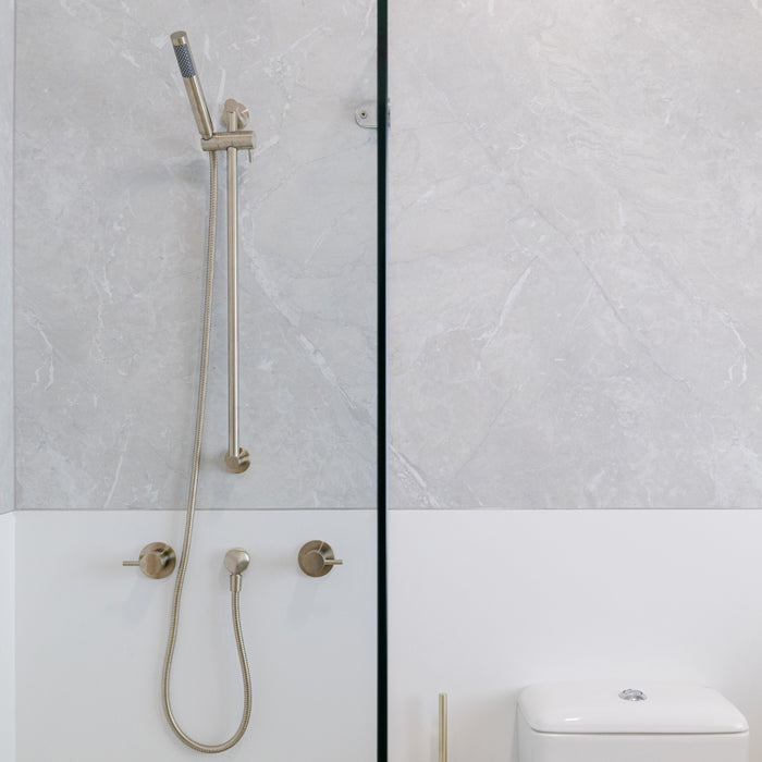 Meir Round Quarter Turn Wall Top Assemblies Brushed Nickel