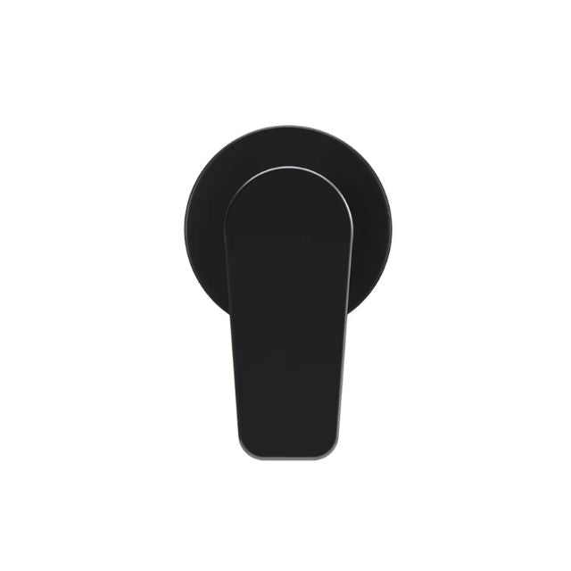 Front Meir Round Wall Mixer Paddle Handle Matte Black Trim Kit MW03PD-FIN - The Blue Space