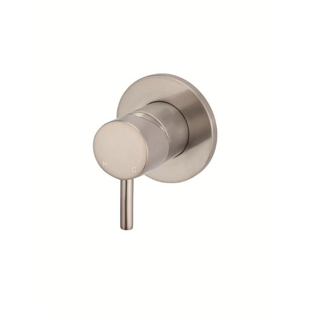 Angle Meir Round Wall Mixer Short Pin Lever Champagne Trim Kit MW03S-FIN-CH - The Blue Space