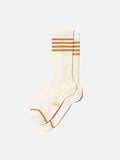 MEN TENNIS SOCKS STRIPE - OCHRE