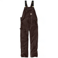 MEN'S BIB OVERALL-RELAXED FIT-DUCK - DARK BROWN