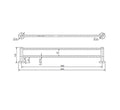 Technical Drawing: Mirage Double Towel Rail Brushed Nickel 600