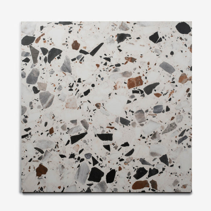 Looks Mixed Clio Terrazzo Tile Tech Grip 600 x 600mm Porcelain  - The Blue Space