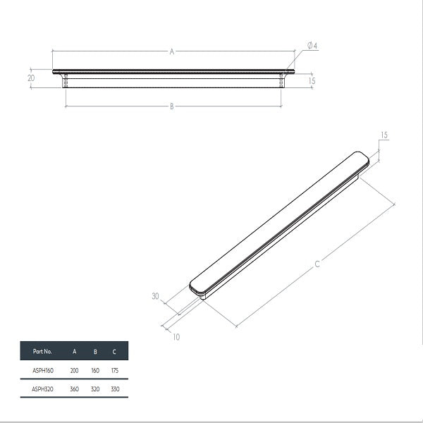 Momo Handles Aspen Pull Handle Brushed Nickel
