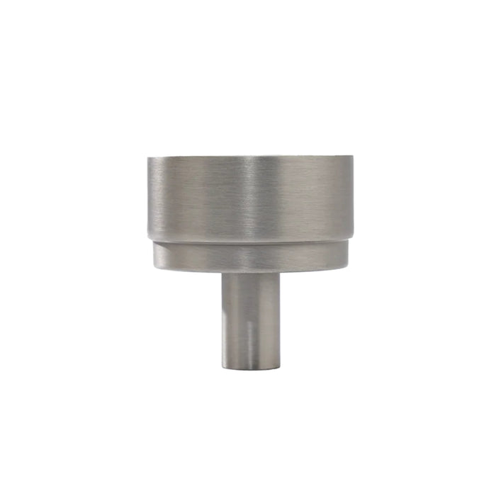 Side View Momo Handles Bellevue Knob Brushed Nickel BVKPL035.DBR - The Blue Space
