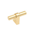 Momo Handles Loreto T Knob 60mm Brushed Matt Brass - The Blue Space