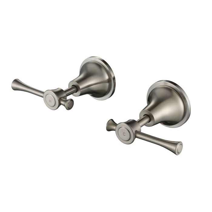 Modern National Montpellier Wall Assemblies 1/4 Turn Brushed Nickel | The Blue Space