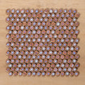 Mooloolaba Gloss Coral Porcelain Penny Round Mosaic Tile 20x20mm - The Blue Space