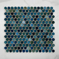 Single no Hand Mooloolaba Gloss Marine Porcelain Penny Round Mosaic Tile 20x20mm ORB073 - The Blue Space