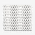 Mooloolaba Satin White Porcelain Penny Round Mosaic Tile 20x20mm  | The Blue Space