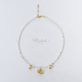 Moonstone Necklace with Pikul Flower Design & White Topaz | Auspicious Fine Jewelry for Everyday Wear ✨