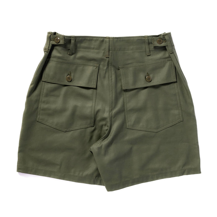 MP24004 UTILITY SHORTS COTTON SATEEN - OLIVE