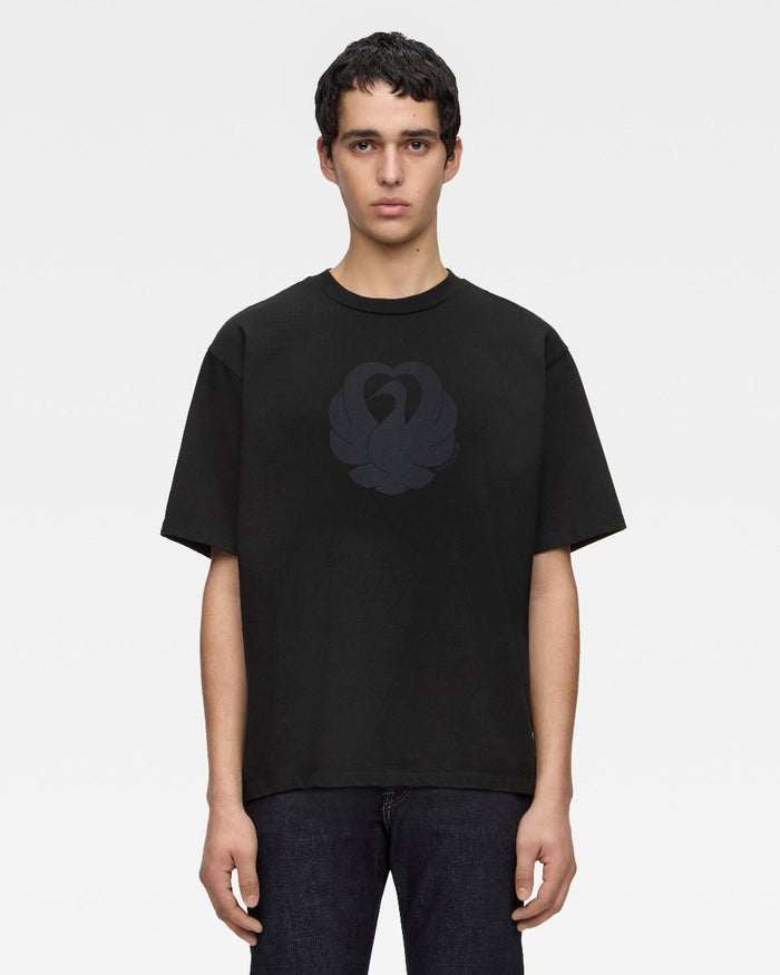 MXTS1044 HEAVY OUNCE S/S TEE-CRANE - BLACK