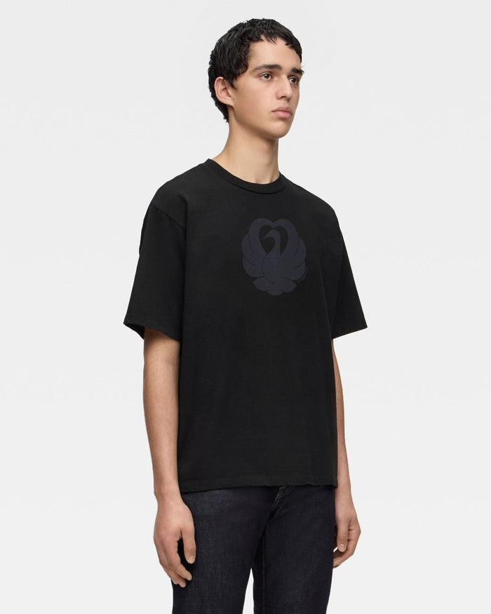 MXTS1044 HEAVY OUNCE S/S TEE-CRANE - BLACK