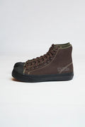 NAVAL TRAINERS HI TOP - BROWN CANVAS