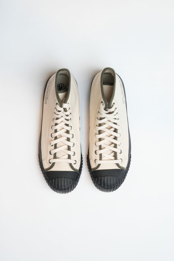 NAVAL TRAINERS HI TOP - NATURAL CANVAS