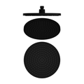 Nero Opal Air Shower Head Matte Black | The Blue Space