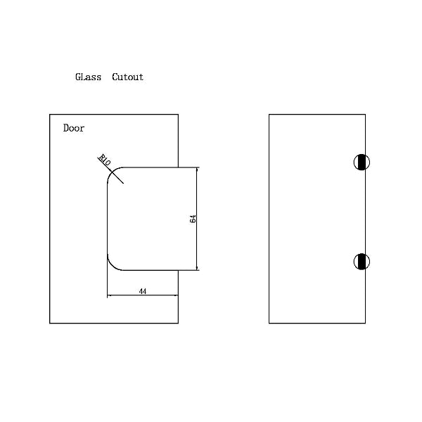 Nero 90 Degree Glass to Wall Shower Hinge - The Blue Space