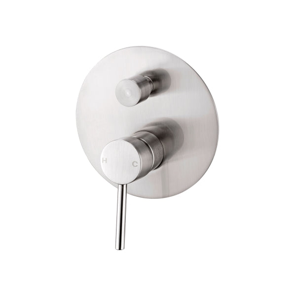 Nero Dolce Shower Mixer With Divertor Brushed Nickel | The Blue Space