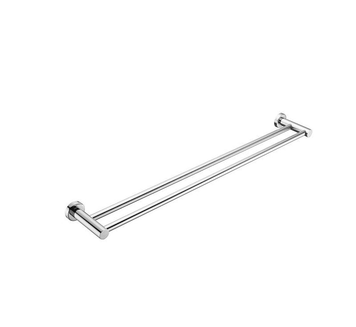 Nero Mecca Double Towel Rail 600mm Chrome | The Blue Space