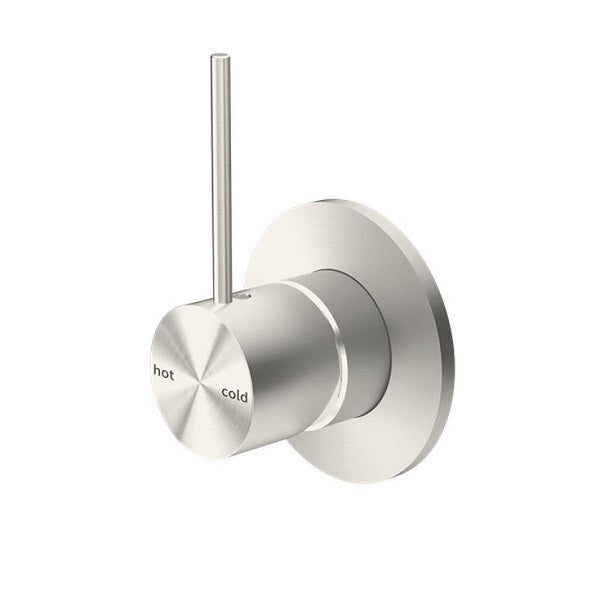 Nero Mecca Shower Mixer Handle Up Brushed Nickel | The Blue Space
