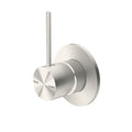 Nero Mecca Shower Mixer Handle Up Brushed Nickel | The Blue Space