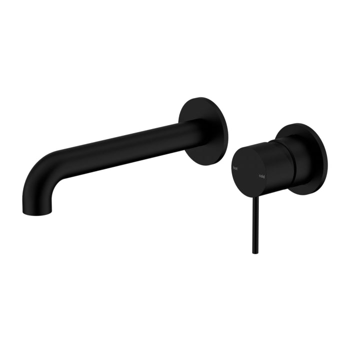 Nero Mecca Wall Basin/Bath Mixer Separate Back Plate 230mm Matte Black NR221910C230MB - The Blue Space