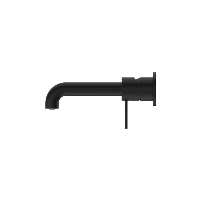 Side Nero Mecca Wall Basin/Bath Mixer Separate Back Plate 230mm Matte Black NR221910C230MB - The Blue Space