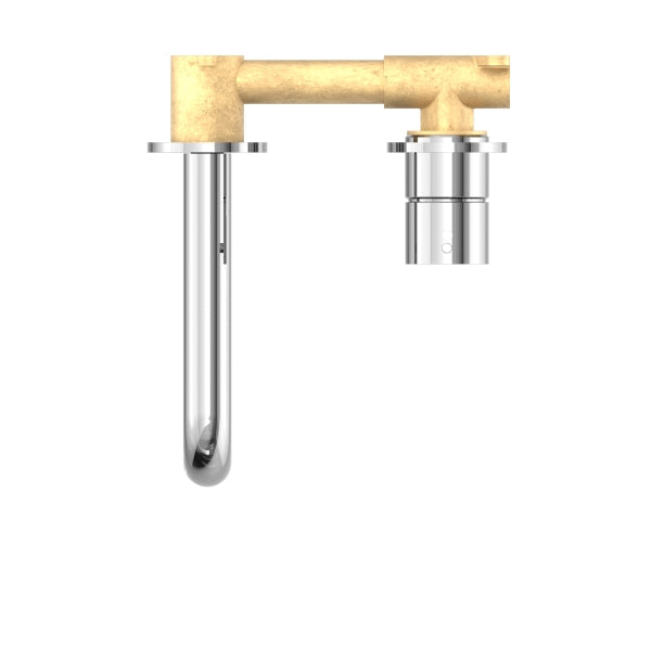 Nero Mecca Wall Basin Mixer Sep BP Handle Up 230mm Sp Chrome Top View | The Blue Space
