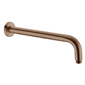 Nero Round Wall Shower Arm 350mm Brushed Bronze | The Blue Space