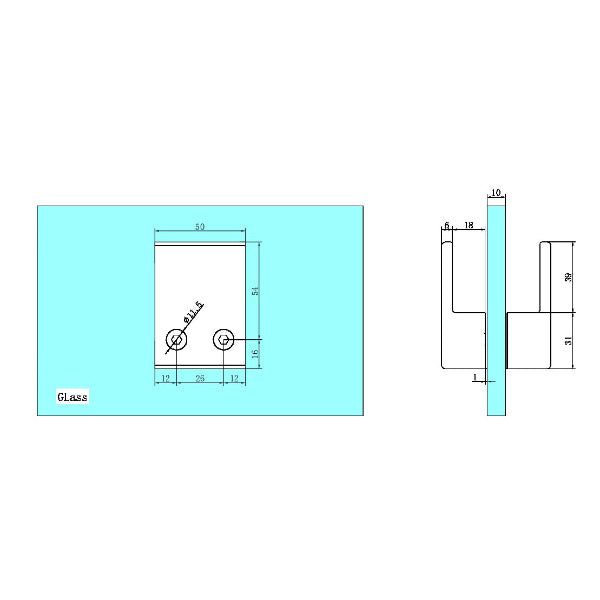 Nero Square Shower Handle - The Blue Space